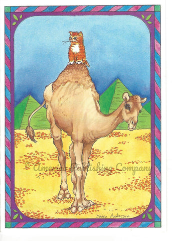 Birthday - Cat On Camel - Front