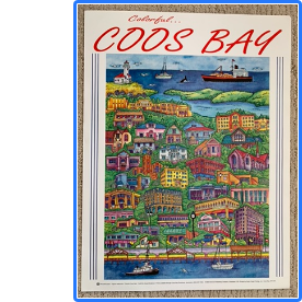 Colorful Coos Bay Poster