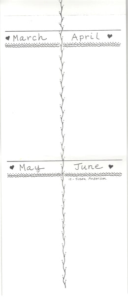 Bottom half of calendar showing March - June.